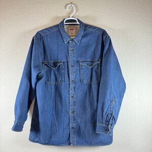 Levis Haywood Mens XL Shirt Jacket Sherpa Lined Button Up Denim Shacket